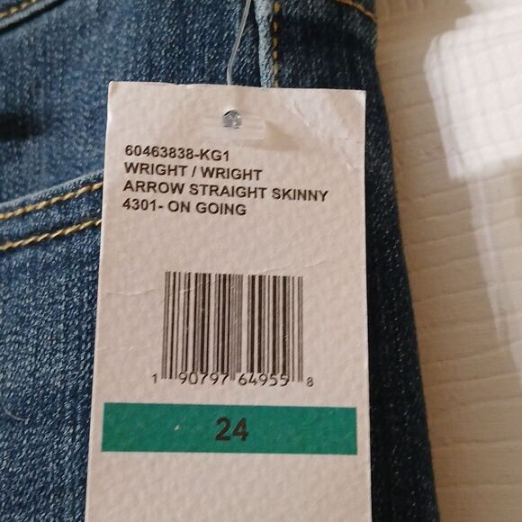 Jessica Simpson Wright Arrow Straight Skinny Jeans Sz 24 NWT Style 4301 On Going - Picture 6 of 12
